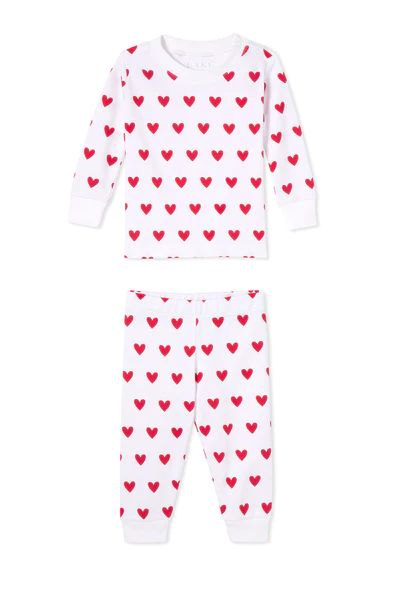 Baby Long-Long Set in Heart | LAKE Pajamas