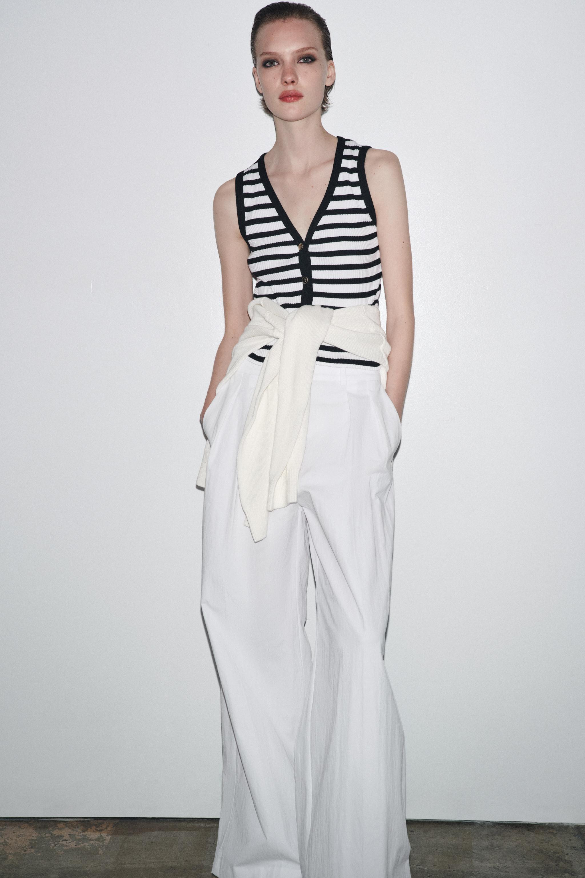ZARA STRIPED BUTTON VEST | Zara US