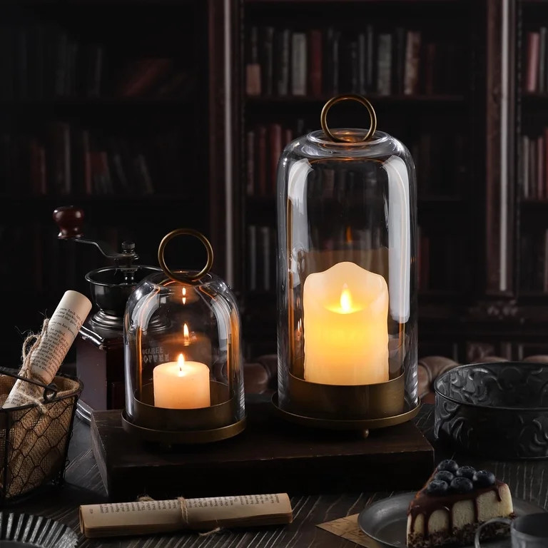 5" & 4" Wide Versatile Metal Candle Holder In Antique Brass With Handmade Thick, Heavy & Sturdy G... | Walmart (US)