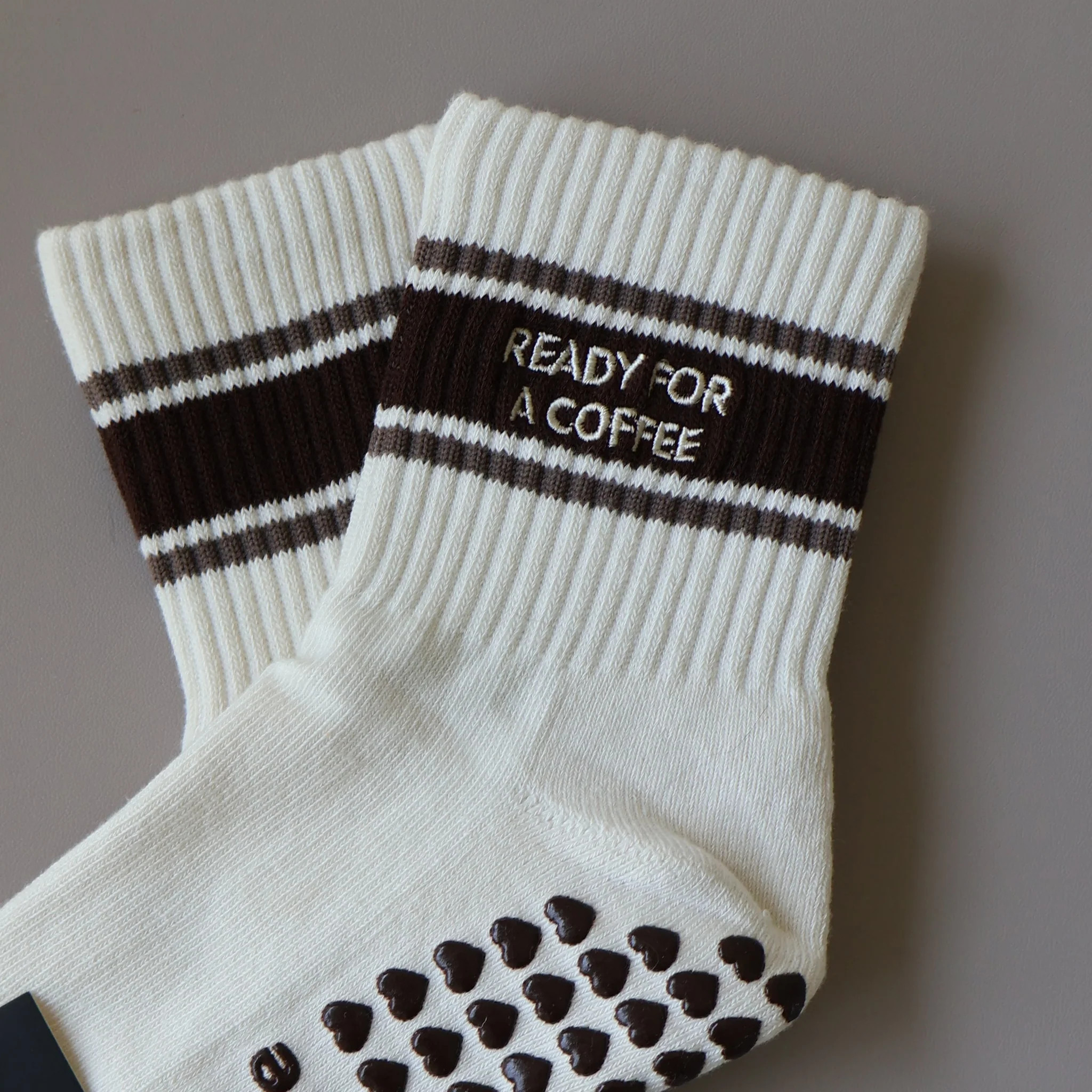 Ready for a Coffee Grip Socks | Pilabarre