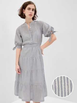 Popover Tiered Midi Dress | Gap (CA)
