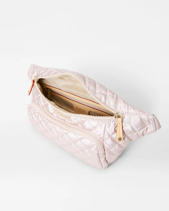 Pale Rose Gold Metallic Metro Sling Bag | MZ Wallace