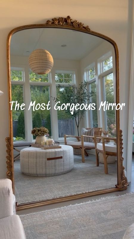The most gorgeous Anthropologie floor mirror that is 💯 % with the splurge!! This large full length mirror opens up your living room or bedroom! This is the 7 foot size! 
(10/3)

#LTKstyletip #LTKhome