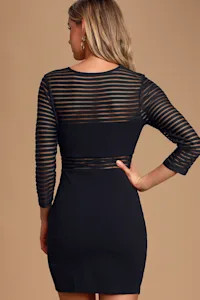 Perfect Mesh Black Bodycon Dress | Lulus (US)