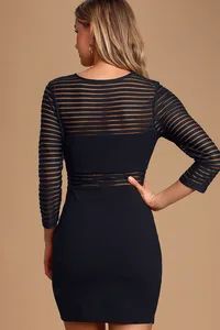 Perfect Mesh Black Bodycon Dress | Lulus (US)