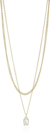 Steve Madden Stone Layered Necklace | Amazon (US)