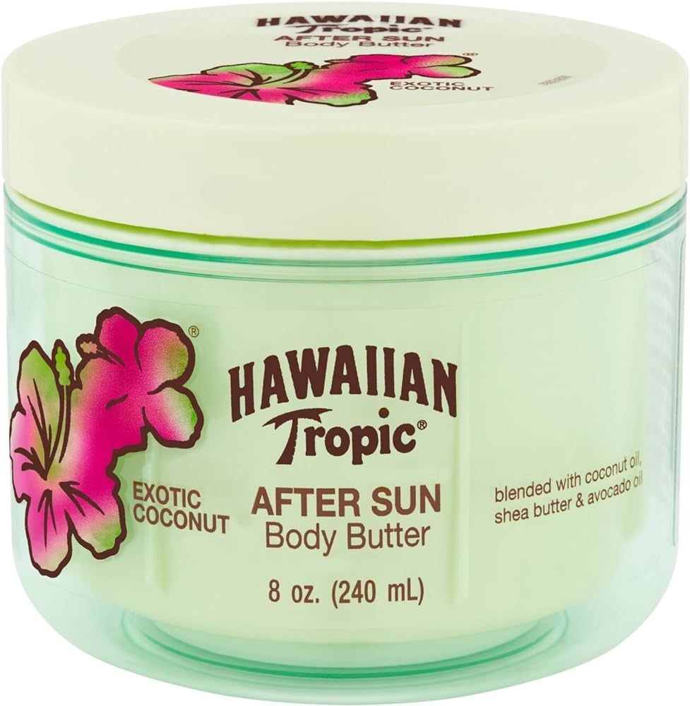 Hawaiian Tropic After Sun Lotion Moisturizer and Hydrating Body Butter with Coconut Oil, 8 Ounce | Amazon (US)