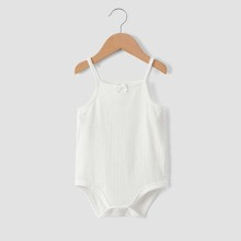 Baby Bow Front Rib Knit Bodysuit | SHEIN