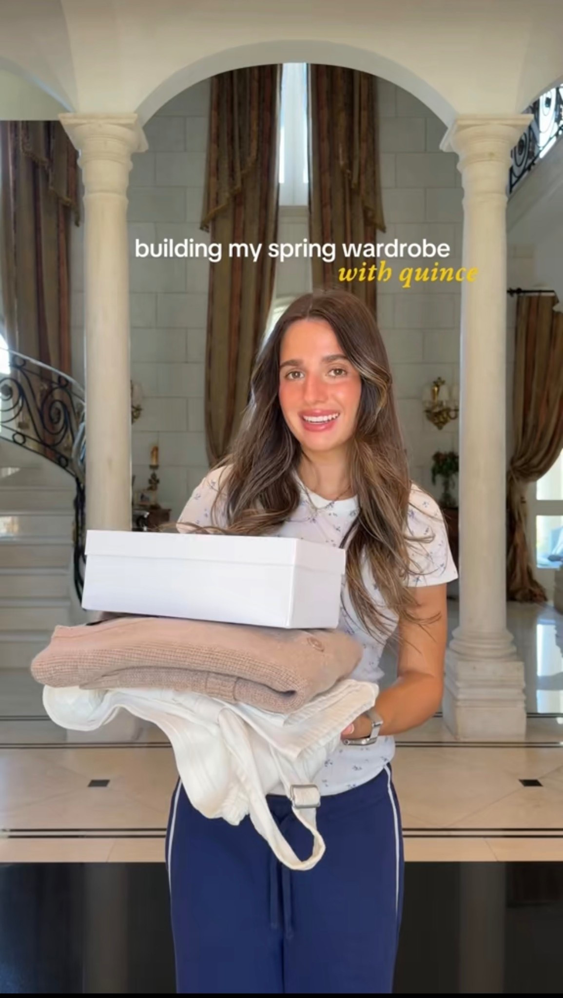 Quince spring shopping haul seen on TikTok and IG