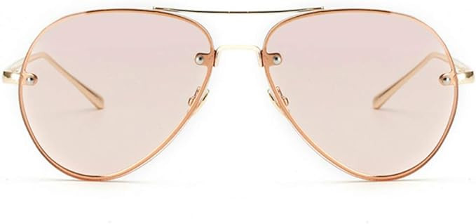 Freckles Mark Oversized Aviator Sunglasses Vintage Retro Gold Metal Frame Colorful Lenses 62mm | Amazon (US)