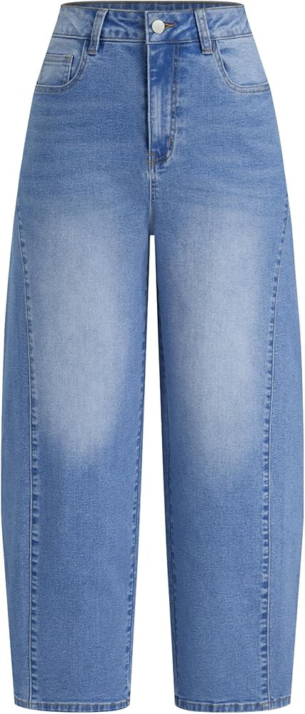 CIDER Women's Barrel Jeans High Waisted Baggy Jeans Y2K Boyfriend Jean Vintage Loose Fit Pants Tr... | Amazon (US)