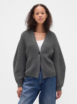 Barrel-Sleeve Cardigan Sweater | Gap (US)