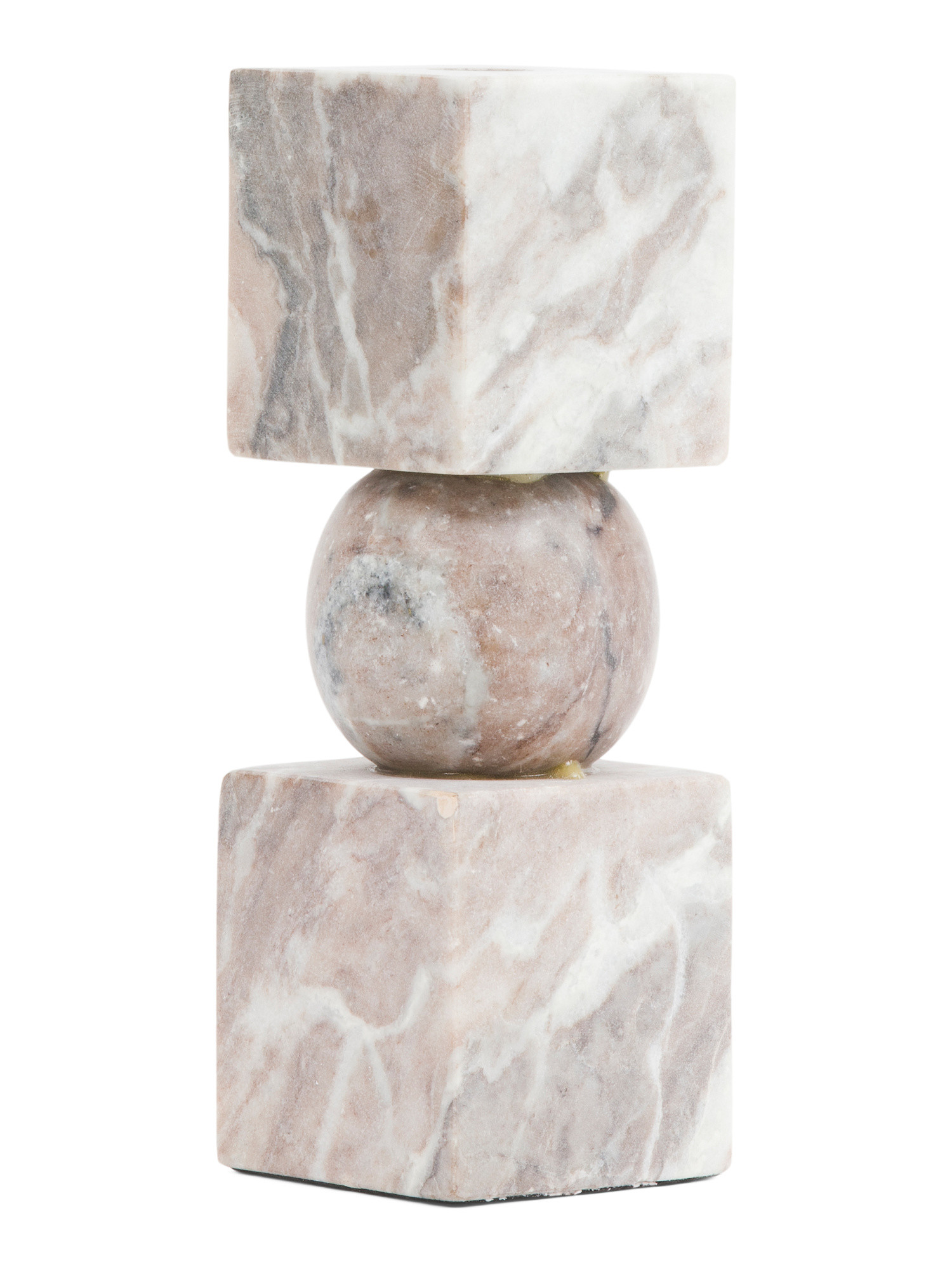 9x3in Chunky Solid Marble Taper Holder | TJ Maxx