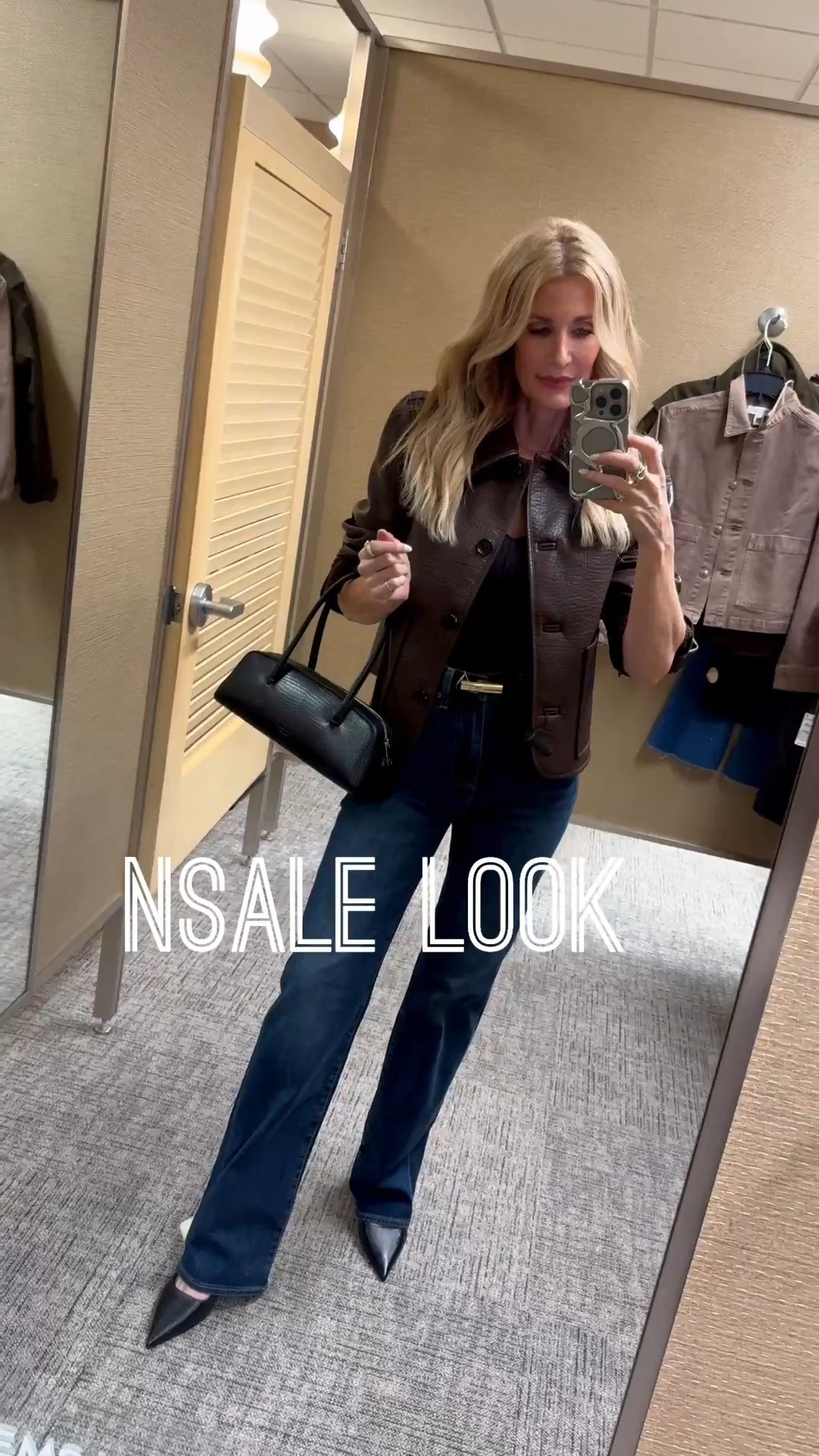 Entire look is part of the Nordstrom Anniversary Sale. ✨ These Pistola high-rise dark wash slim bootcut jeans are seriously so slimming and flattering. I paired them with this chocolate brown faux leather jacket with a faux shearling collar—the perfect on-trend piece for fall and winter. I’m wearing an XS in the jacket and a 24 in the denim. 

#LTKSaleAlert#LTKOver40 

 

#LTKootd