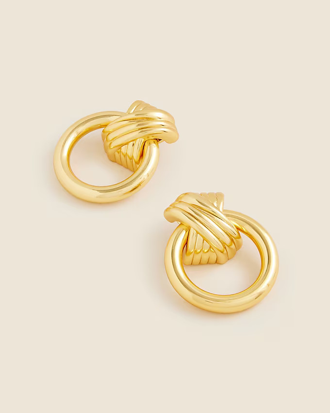 Crisscross door knocker earrings | J. Crew US
