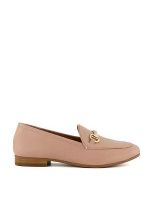 Leather Bar Trim Flat Loafers | Marks & Spencer (UK)