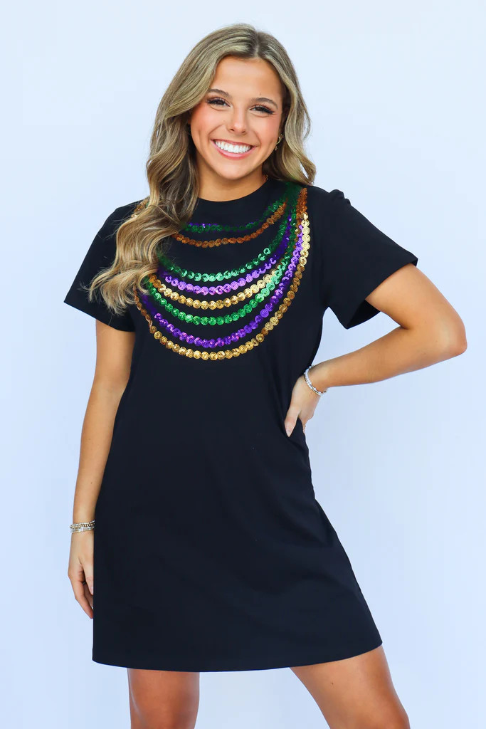 Beads Black Dress | Belle Cher