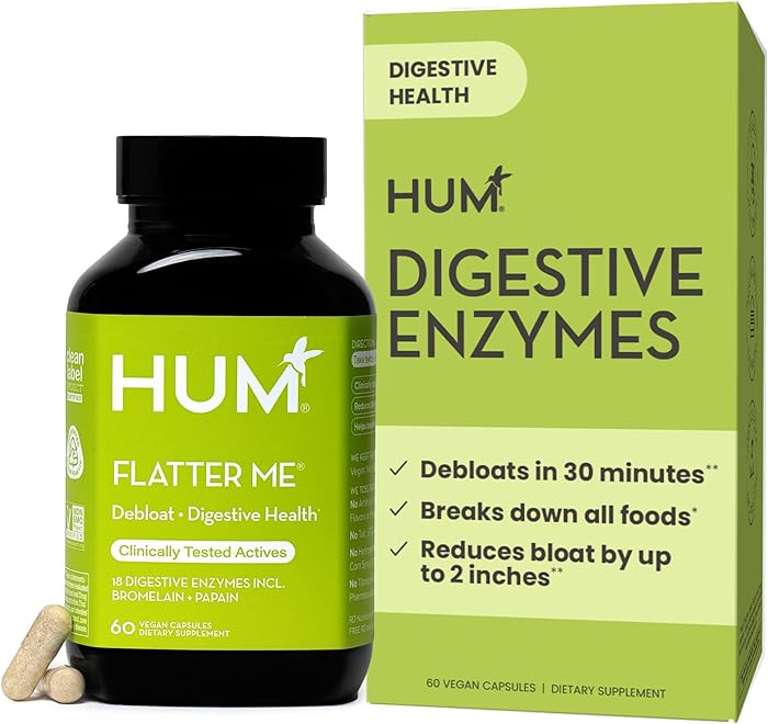 HUM Flatter Me Digestive Enzymes for Women & Men, Digestive Health Bloating Supplement with Ginge... | Amazon (US)