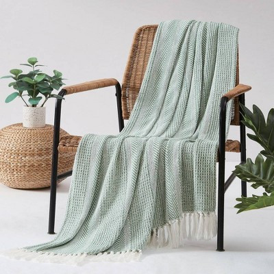 Oceanfront Resort 50"x60" Textured Stripe Throw Green | Target