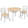 KidKraft 27027 Round Storage Table & 2 Chair Set - Natural & White | Amazon (US)