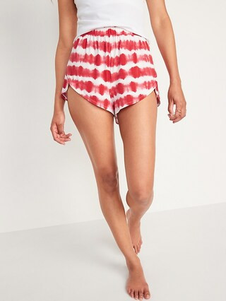 High-Waisted Sunday Sleep Ultra-Soft Americana Tie-Dye Pajama Shorts for Women | Old Navy (US)