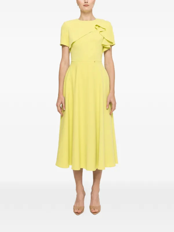 ruffled A-line midi dress | Farfetch Global