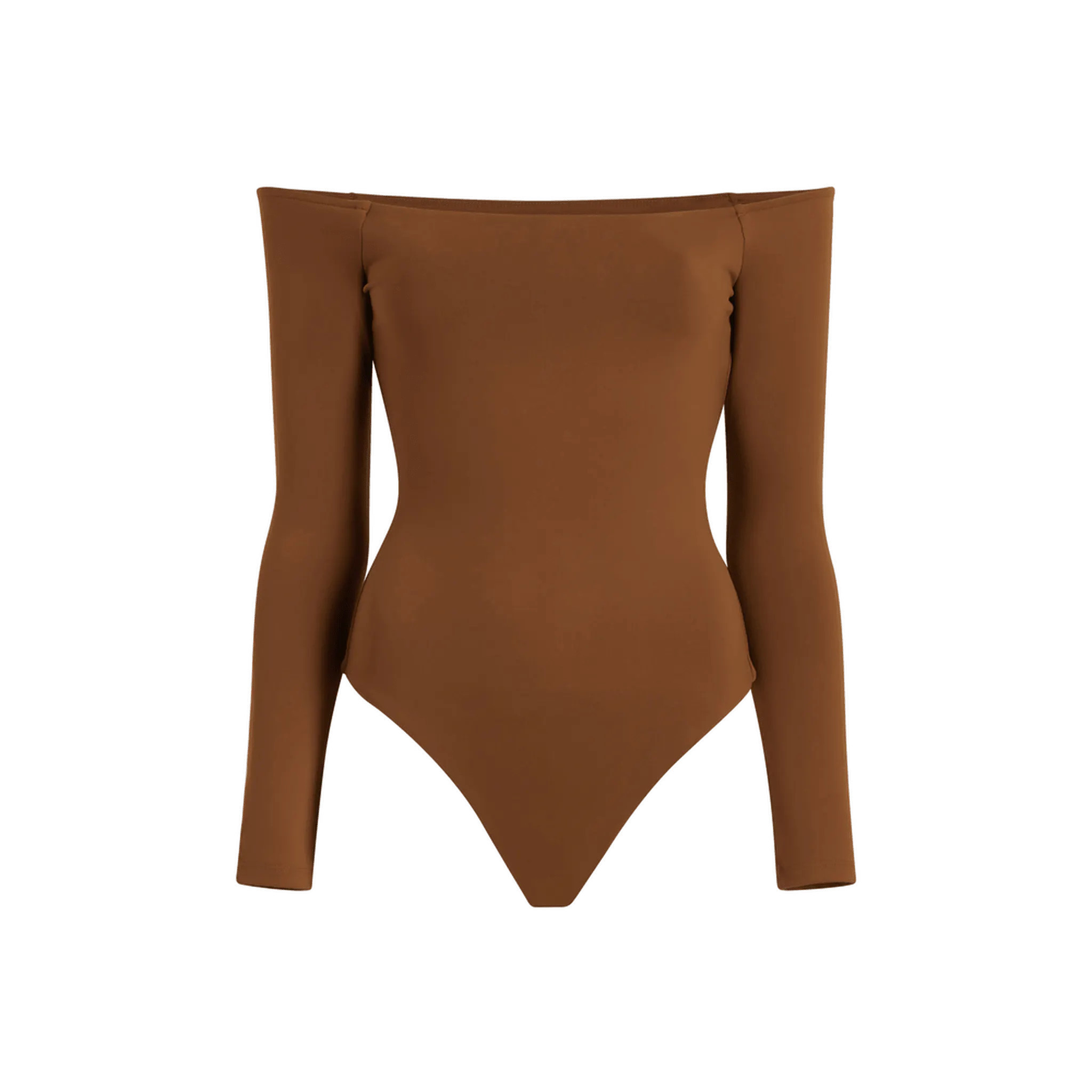 Women's Off The Shoulder Bodysuit | Chocolate - nuuds | nuuds