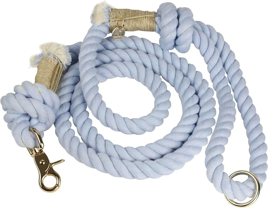 PUPPYSENTIALS Premium 5ft Gift Wrapped Hypoallergenic Cotton Rope Leash - Designer Quality, Soft ... | Amazon (US)