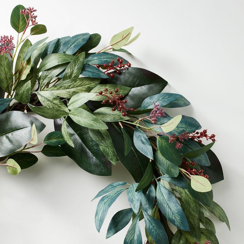 Mixed Eucalyptus Leaf Berry Wreath - Threshold™ designed with Studio McGee | Target