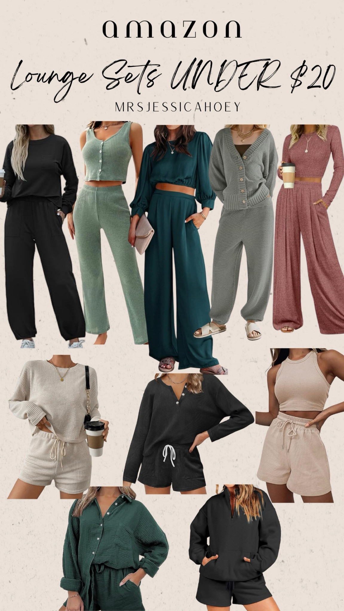 Women’s lounge sets. Under 20. Fall fashion. Travel outfit fall outfit. Sweatpants. Sweatshirt. Long sleeve top. Two piece set. Christmas gift women’s gift guide. 

#LTKSeasonal #LTKsalealert #LTKGiftGuide