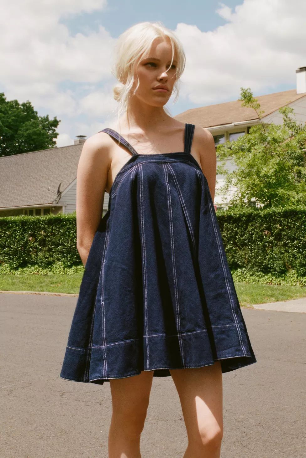 BDG Joelle Denim Shapeless Mini Dress | Urban Outfitters (US and RoW)
