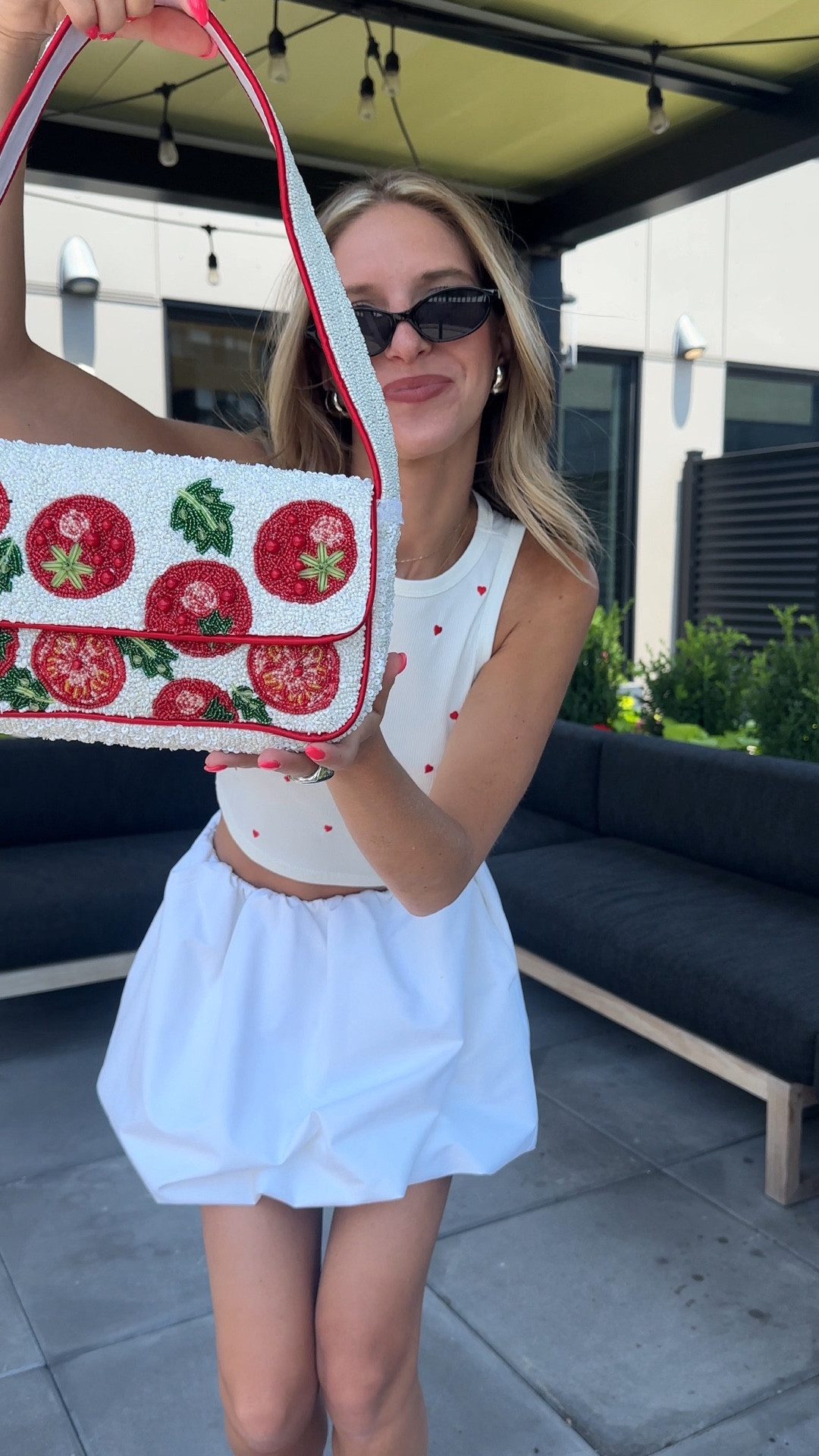 All white everything with the juiciest pops of red 🍅 From my jelly shoes to this tomato-beaded bag, I’m dressing like my favorite summer produce.
#SummerStyle #OutfitDetails #TomatoGirl #LTKOutfit #RedAccessories #AllWhiteOutfit #StatementBag #JellySandals #LTKUnder100 #SeasonalStyle #OutfitInspo

#LTKFindsUnder100 #LTKStyleTip #LTKSeasonal