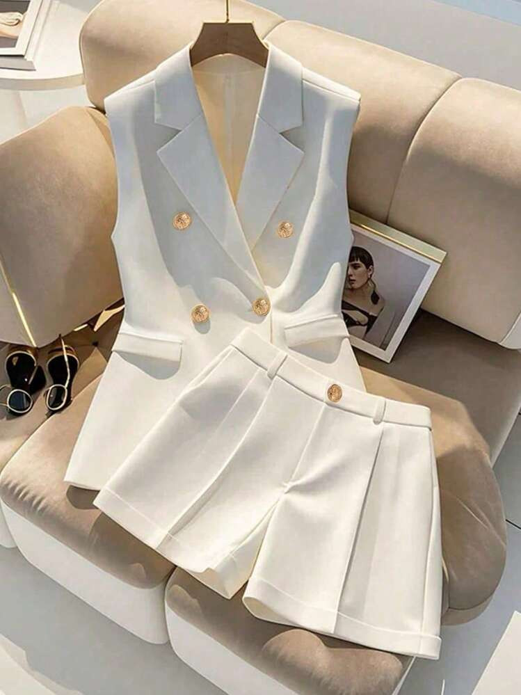 Franclia 2pcs Premium Quality Sleeveless Vest And Shorts Set | SHEIN