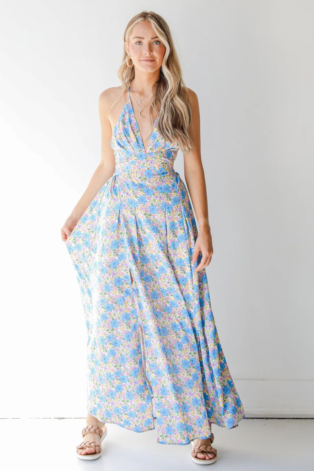 Catching Sunrays Floral Maxi Dress | Dress Up