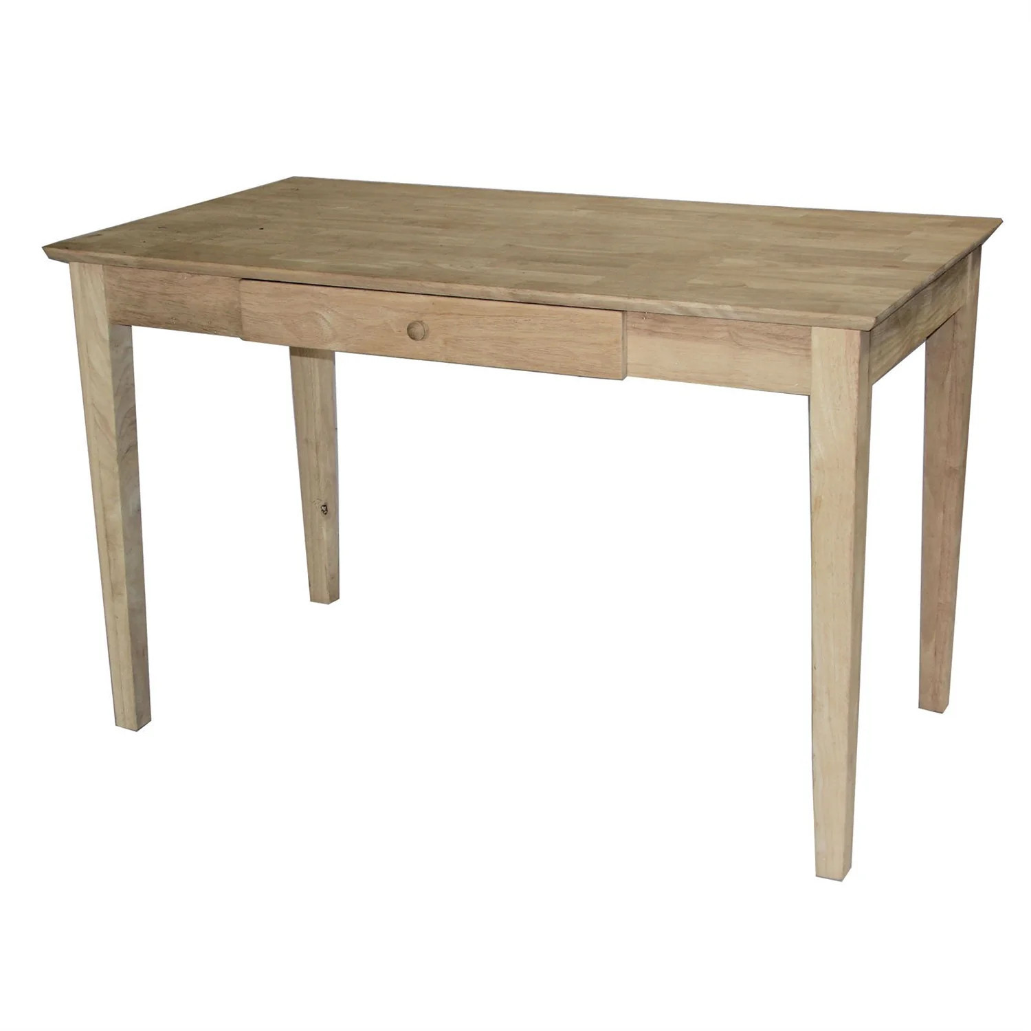 Unfinished Solid Wood Desk Laptop Computer Writing Table with Drawer | Shop Simon