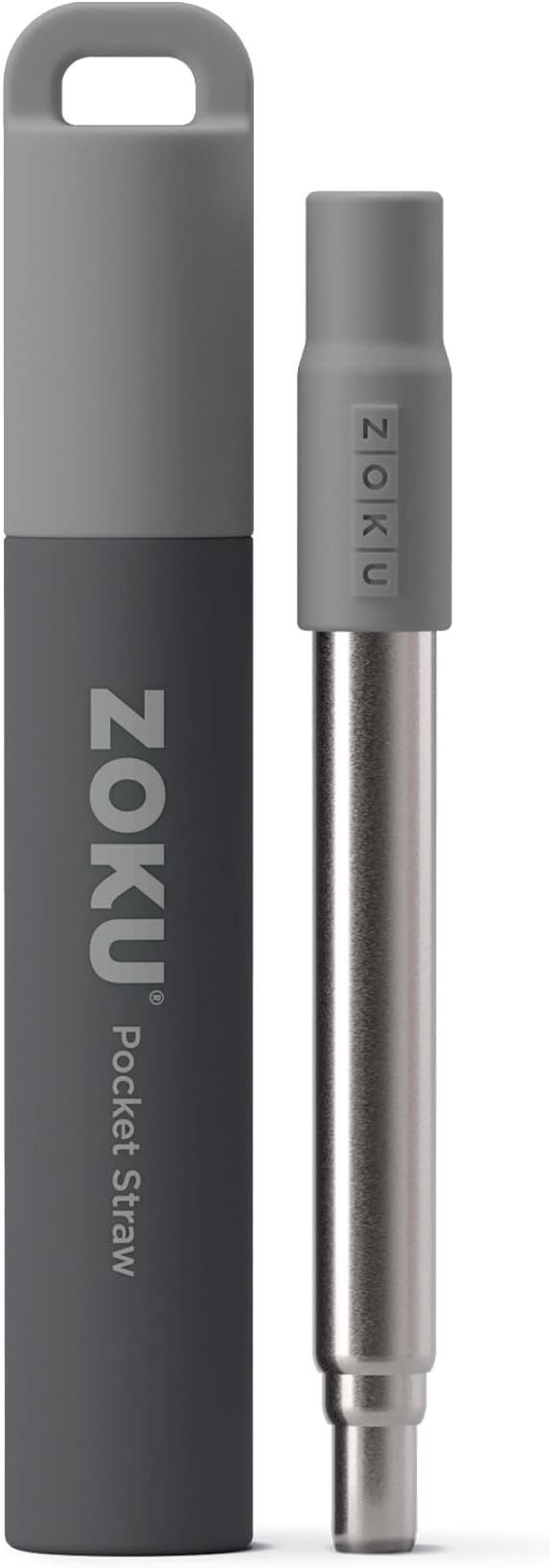 ZOKU Reusable Pocket Straw, Telescopic Stainless Steel Drinking Straw with Silicone Mouthpiece, A... | Amazon (US)