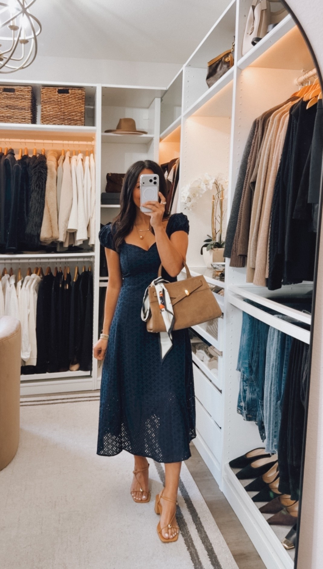 Dress on major sale!! $49 
Has smocking in the back for any easy fit- wearing a small. 

#LTKOver40 #LTKootd