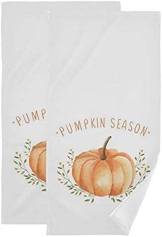 Fall Pumpkin Season Hand Bath Towel Highly Absorbent Soft Hanging Towels Happy Thanksgiving Day K... | Amazon (US)