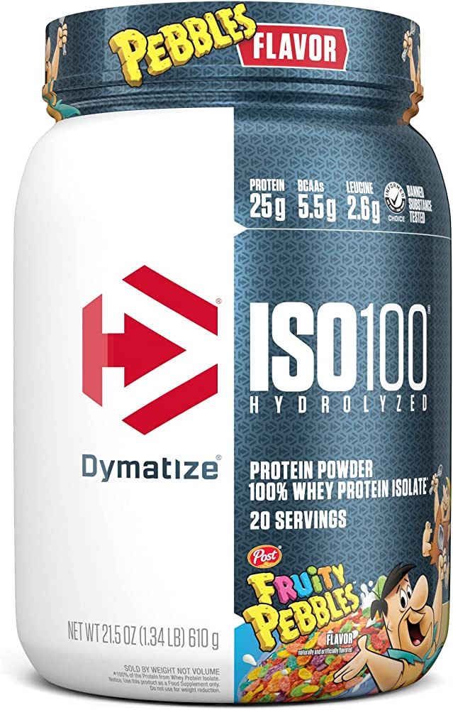 Dymatize ISO100 Hydrolyzed Protein Powder, 100% Whey Isolate, 25g of Protein, 5.5g BCAAs, Gluten ... | Amazon (US)