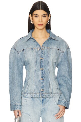 Sky Jacket in Light Blue Denim | Revolve Clothing (Global)