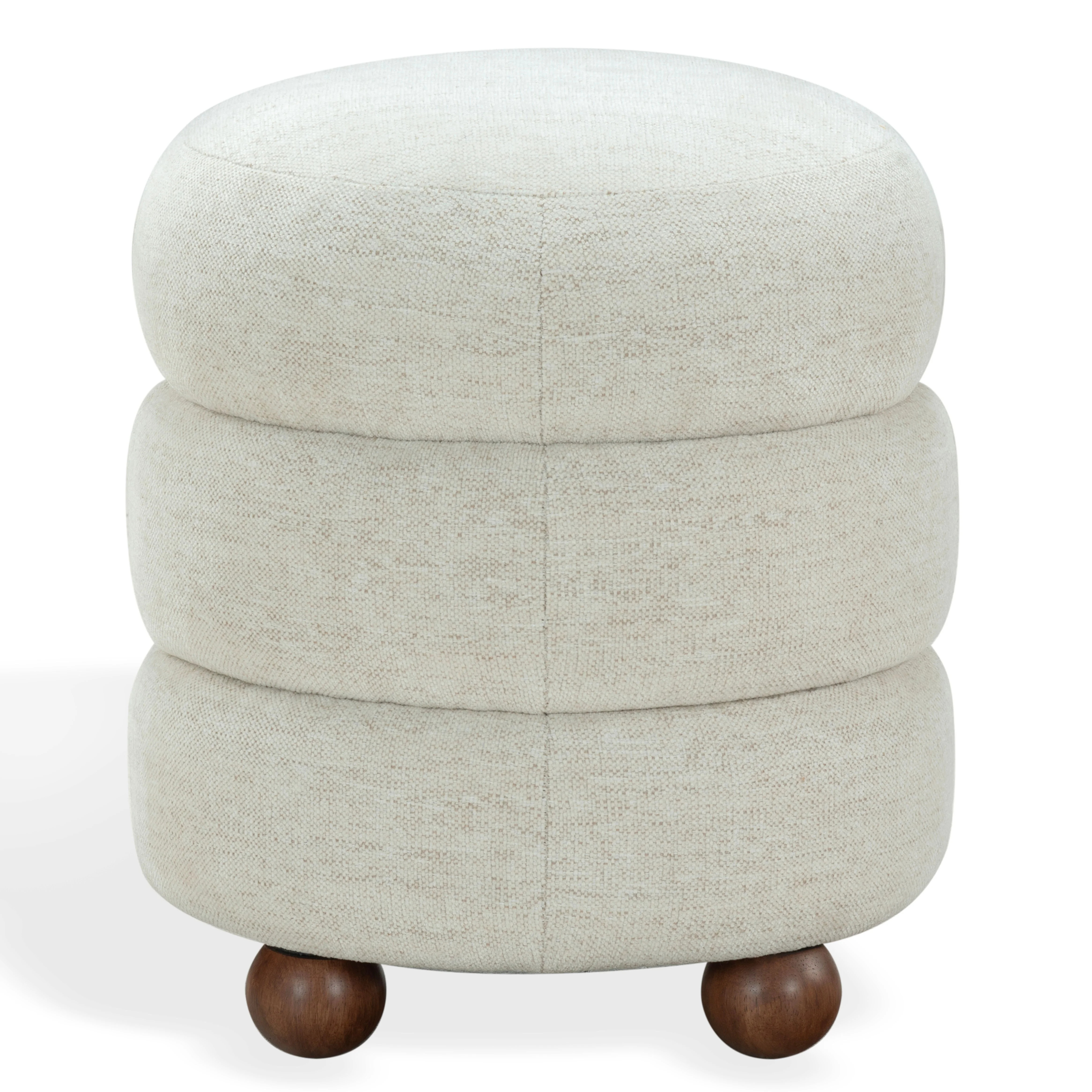 Dalisha 17" Velvet Round Ottoman | Wayfair North America
