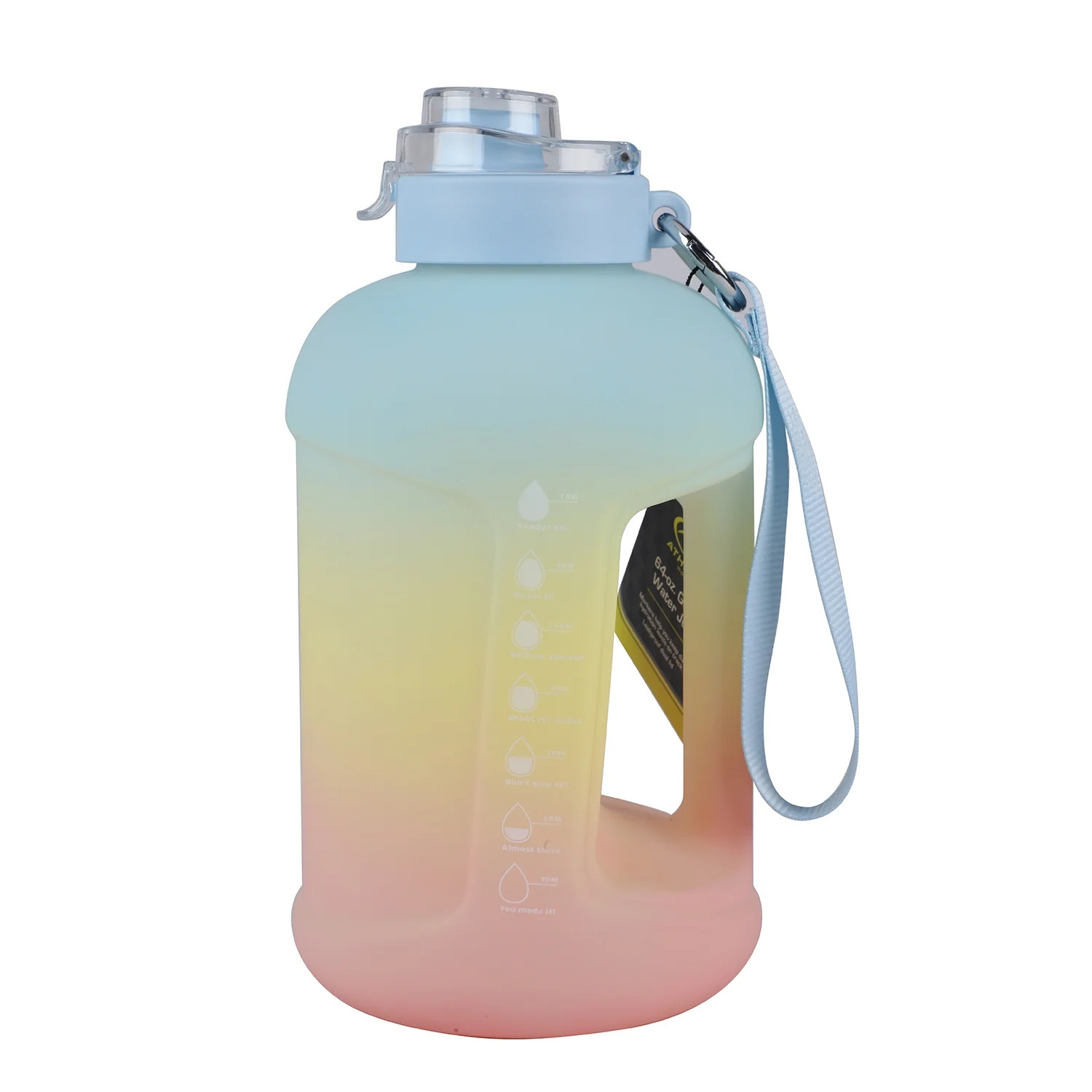 Athletic Works 64Oz Motivational Water Jug, Dual-Function Lid, BPA-Free, Leakproof Hydration Bott... | Walmart (US)