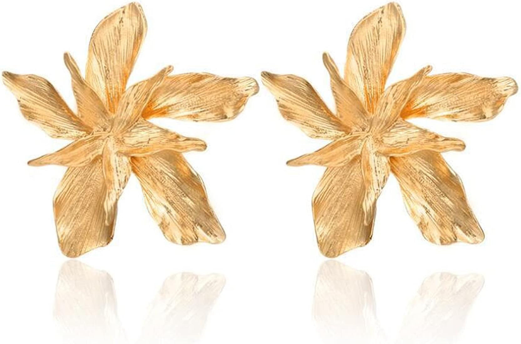 ONLYJUMP 3D Large Flower Earrings for Women Girls Chic Petal Statement Earrings Bohemian Elegant ... | Amazon (US)
