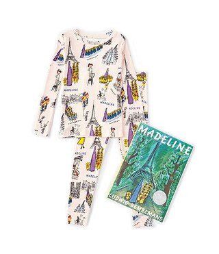 Little Girls 2-7 Madeline Fitted Two-Piece Pajamas & Book Set | Dillard's
