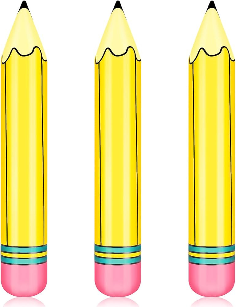 3 Pcs 27 Inch Giant Large Inflatable Pencil Back to School Graduation Decor Hanging Inflatable Pe... | Amazon (US)