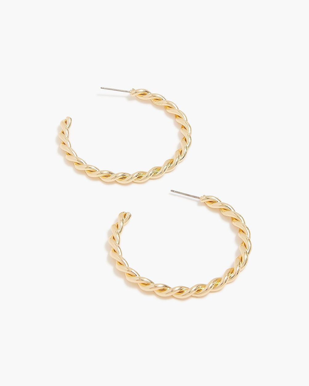 Gold twisted hoop earrings | J.Crew Factory