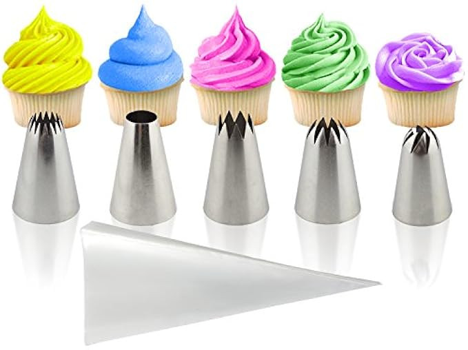 Classic.Simple.Good. Cupcake/Cake Decorating Kit, Easy Cake Decorating Tip Set, X-Large Stainless St | Amazon (US)