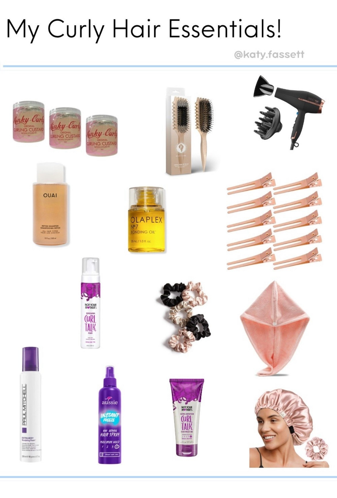 Curly hair ESSENTIALS for me 😍