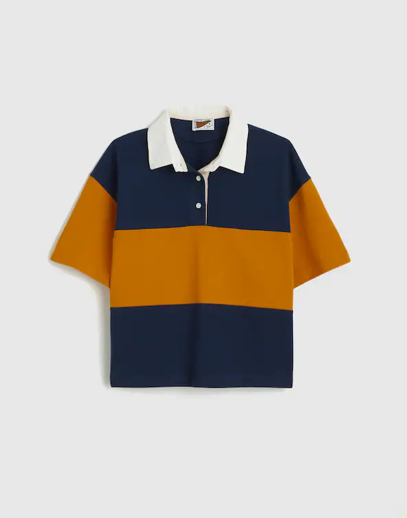 The Boxy Rugby Polo in Club Cotton | Madewell