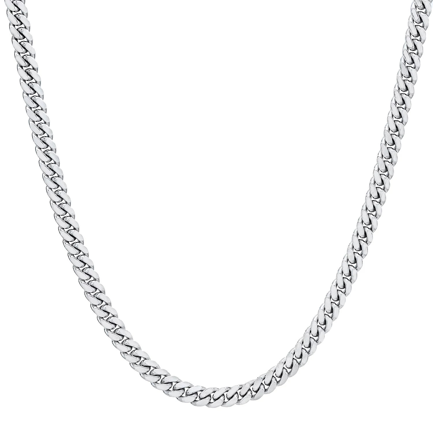 Italian Sterling Silver 5mm Solid Cuban Chain, 22" | Sam's Club